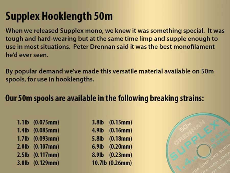 Drennan Supplex Hooklength Line 14 Drennan Supplex Hooklength Line - Image 14