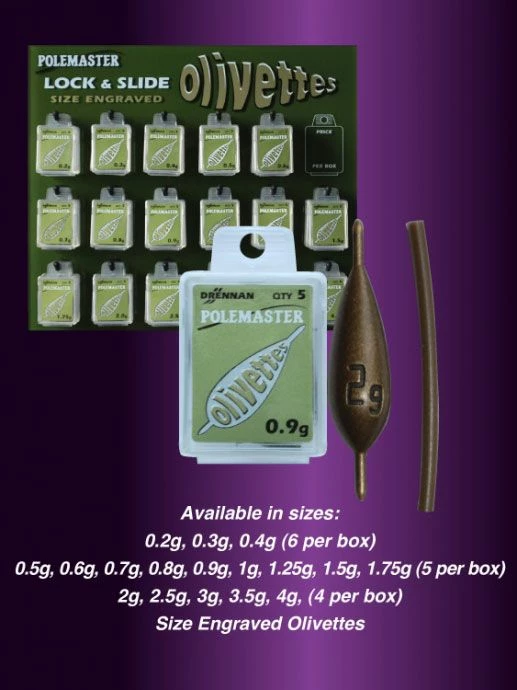 Drennan Polemaster Olivettes Lock and Slide Terminal Tackle 4 Drennan Polemaster Olivettes Lock and Slide Terminal Tackle - Image 4