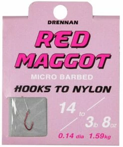 Drennan Red Maggot Hook To Nylon Terminal Tackle