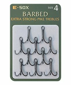 Drennan E-Sox Extra Strong Pike Trebles Terminal Tackle -Drennan Online Store drennan e sox extra strong pike trebles barbed 4