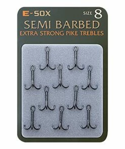Drennan E-Sox Extra Strong Pike Trebles Terminal Tackle -Drennan Online Store drennan e sox extra strong pike trebles semi barbed 8