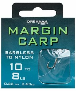 Drennan Margin Carp Barbless Hooks To Nylon Terminal Tackle