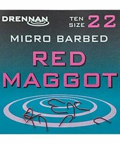 Drennan Micro Barbed Red Maggot Hooks Terminal Tackle