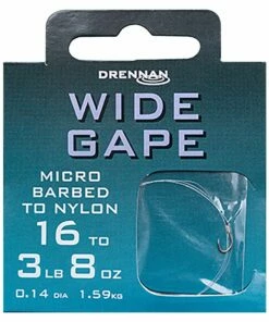Drennan Wide Gape Hook To Nylon Terminal Tackle