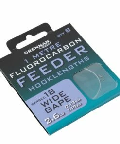 Drennan Wide Gape Flurocarbon Feeder Rig 1m Terminal Tackle -Drennan Online Store drennan 1 metre fluorocarbon feeder hooklengths barbed 5
